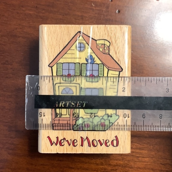 Home Package Wood Block Rubber Stamp Collection of Three - Picture 5 of 6